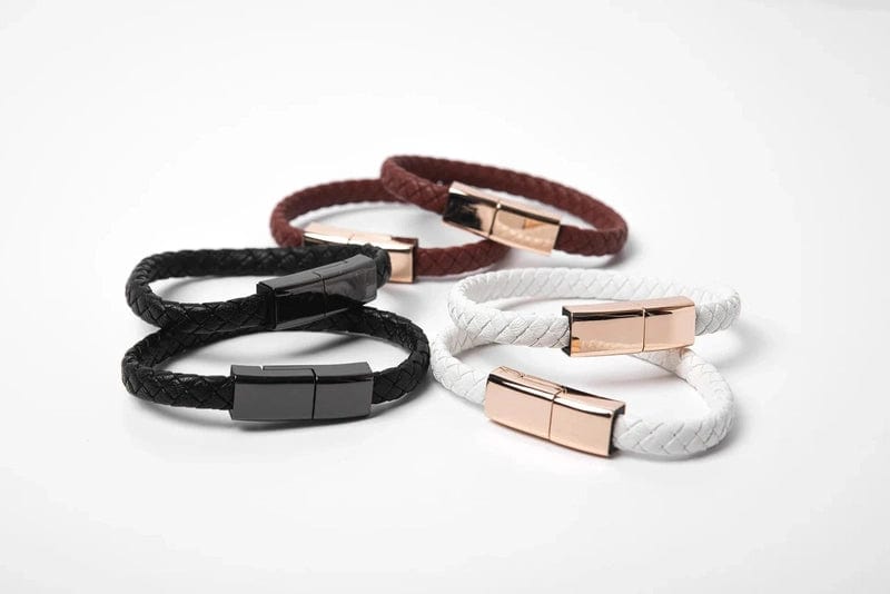 Elevate your style and stay connected with our Leather Braided Bracelet Data Charger