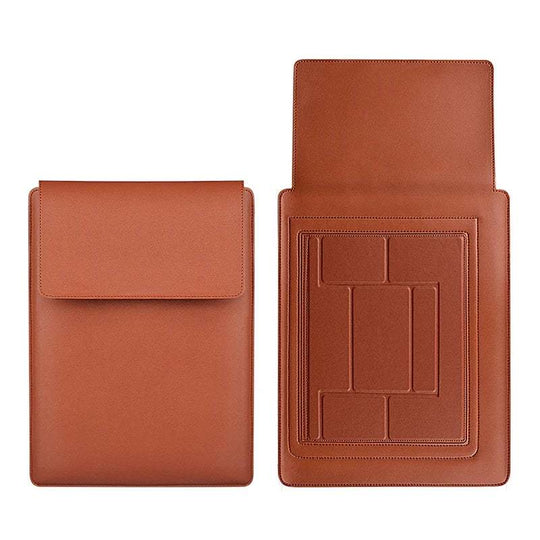 PU Leather Sleeve Case For Laptop Leather Stand Cover Portable Notebook Protector Bag