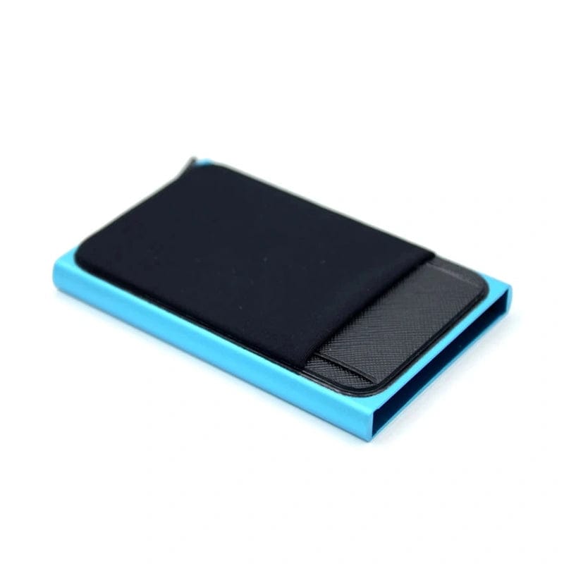 RFID Blocking Auto pop-up Card Holder Smart Wallet PU Leather Money Clip Front Pocket Card Holder