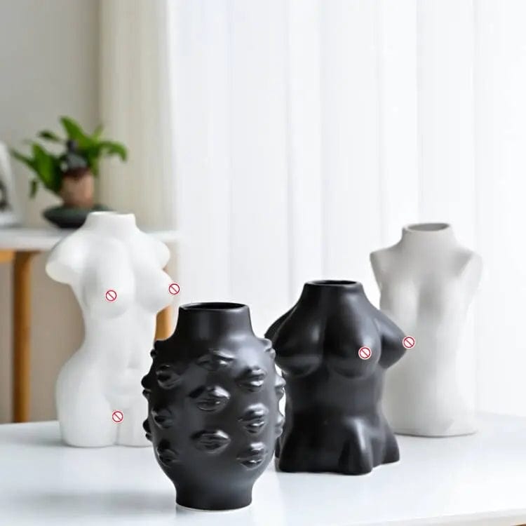 Sculptural Elegance: Creative Luxury Tall Ceramic Female Body Design Vase for Home Decoration