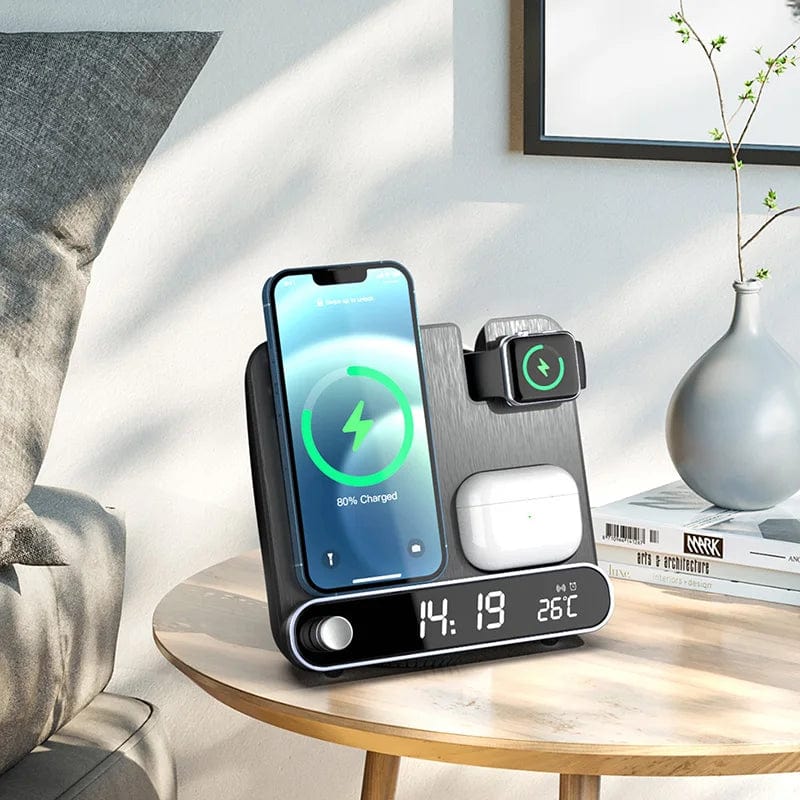 Streamline Your Mornings with the 3 in 1 Wireless Charger Clock and Digital Alarm Clock