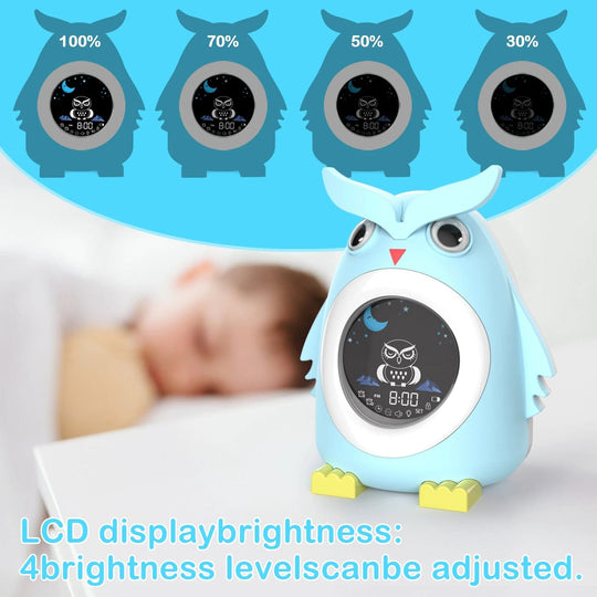 LED Small Smart Kids Sleep Trainer Night Light Wake up Alarm Clock Alarm