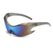 Oversized Futuristic Y2K Shield Sun Glasses - Wrap Around Fashion for Men and Women, Superhero Chic Sunglasses Shades