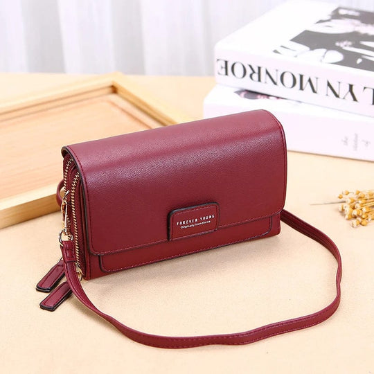 Effortless Elegance: Korean Simple Shoulder Bag for Daily Travel in PU Leather