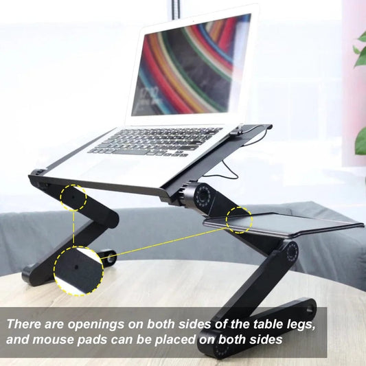 Stay Cool and Productive: Discover the Ultimate in Portable Ergonomics with our Foldable Laptop Desk Holder