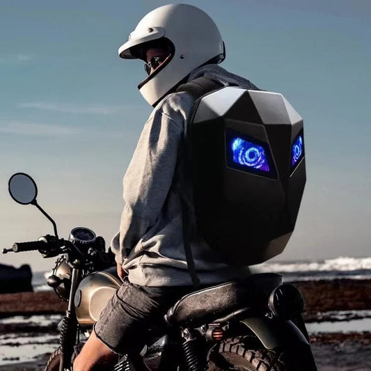 Gear Up with LED Eye: Discover the Future of Riding Bags - Our Waterproof DIY Bluetooth Motorcycle Backpack