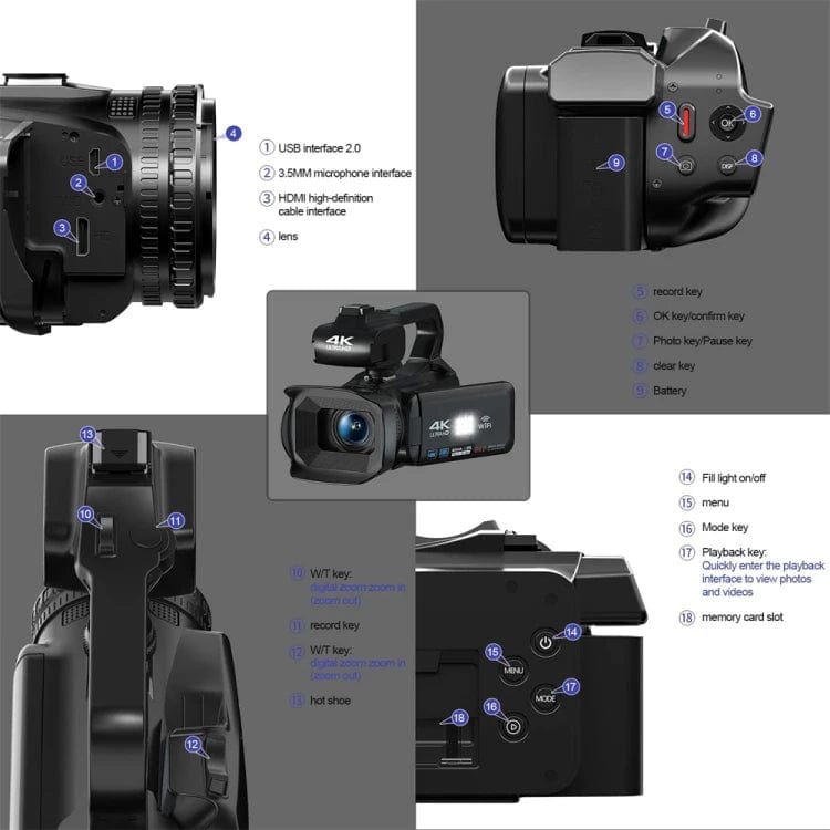 Digital Mastery: KOMERY RX200 64MP Handheld Video Camera - Elevate Your Video Shooting Experience