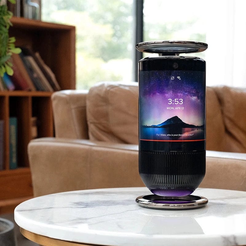 Alexa Speaker with AMOLED Display: Portable WiFi High-End LED Light, Curved Screen