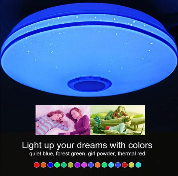 Harmony of Light and Sound: Modern Acrylic Music Smart LED Ceiling Lamp with APP Control
