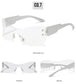 DL Glasses: Punk Cat Eye Wrap Sports Shades with Mirrored Lenses