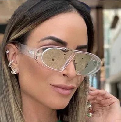 Fashionable Custom Oval-Shaped Visor Sunglasses for Women: Trendy Eye Wear