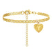 Cuban Link Anklet Bracelet - Heart Initial Anklet for Women, Stylish and Trendy Jewelry