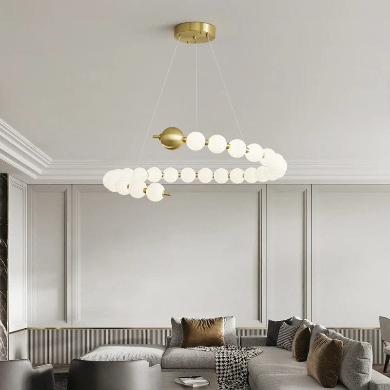 Chandelier glass ball pendant ceiling chandeliers sitting room light led lights for living room lamp