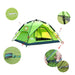 Instant Adventure: Automatic Outdoor Sport Hiking Family Popup Tent for 3-4 Persons