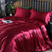 Manufacturer 19Momme Silk Bed Sheet Fitted Sheet Duvet Cover 4Pcs Bedding Set