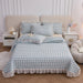 Soft Splendor: Skin-Friendly Printed Walf Checks Bedspread for a Cozy, High-Quality Bedroom