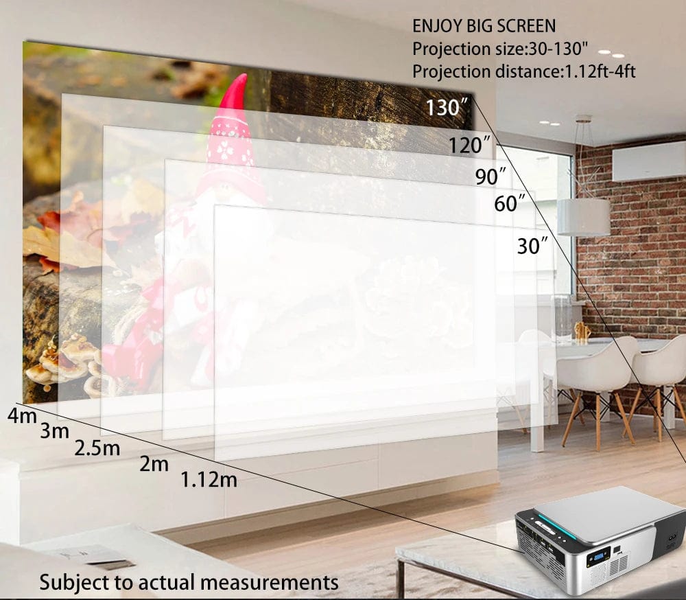 Cinematic Brilliance: T6 Projector - 4K Visuals, 3500 Lumens, Full HD LED for Home Cinema Magic