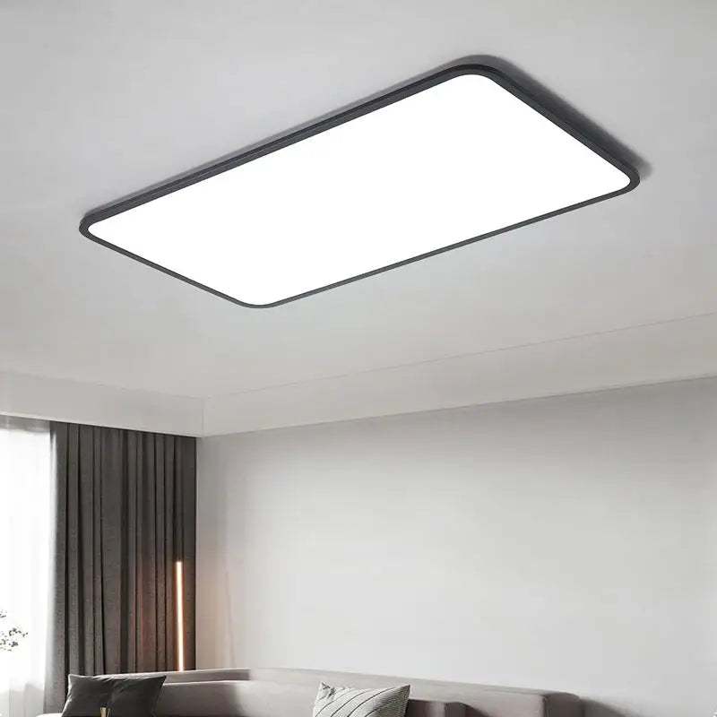 Modern Black Slim LED Ceiling Light - Ideal Home Lighting for Bedroom and Living Room Ceilings