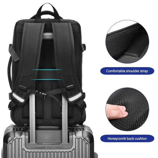 Innovative Business Companion: New Multifunction Large Capacity USB Raincoat Backpack for Men