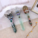 Mystical Elegance: Crystal Craft Fluorite Carvings - Folk-Inspired Swords for Decor