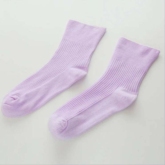 Diabetic Style Revolution: Colorful Crew Socks for Women – Wide, Thin, and Non-Binding