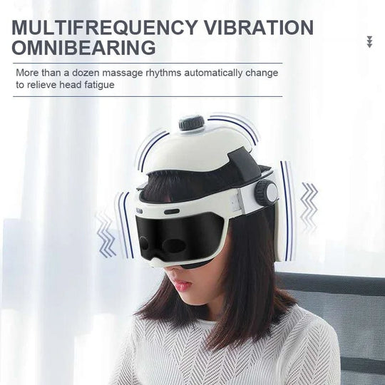 Unwind in Style: Smart 2-in-1 Vibrating Air Pressure Eye Massager with Hot Compress and Music