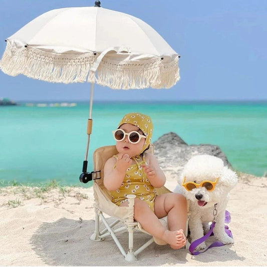 Lace Bohemian Children Outdoor Stroller Sun Shade Umbrellas - Baby Beach Sunscreen UV Protection, Kids Photography Props
