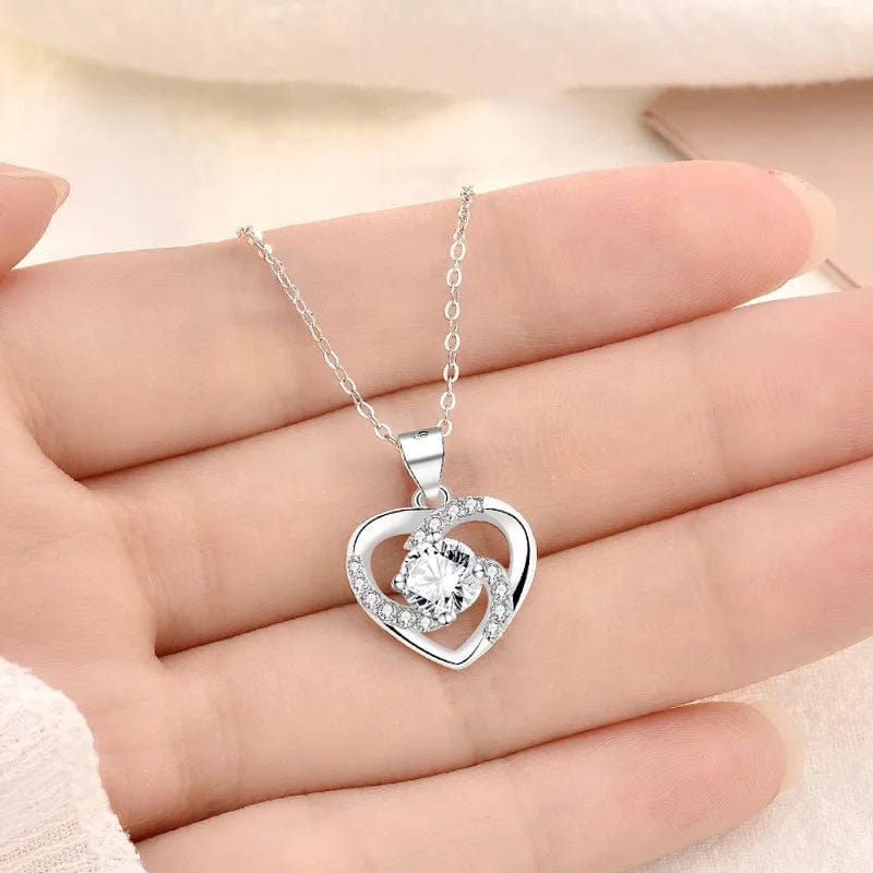 Sterling Silver Heart Pendant Necklace: Crazy Love Mother's Gift