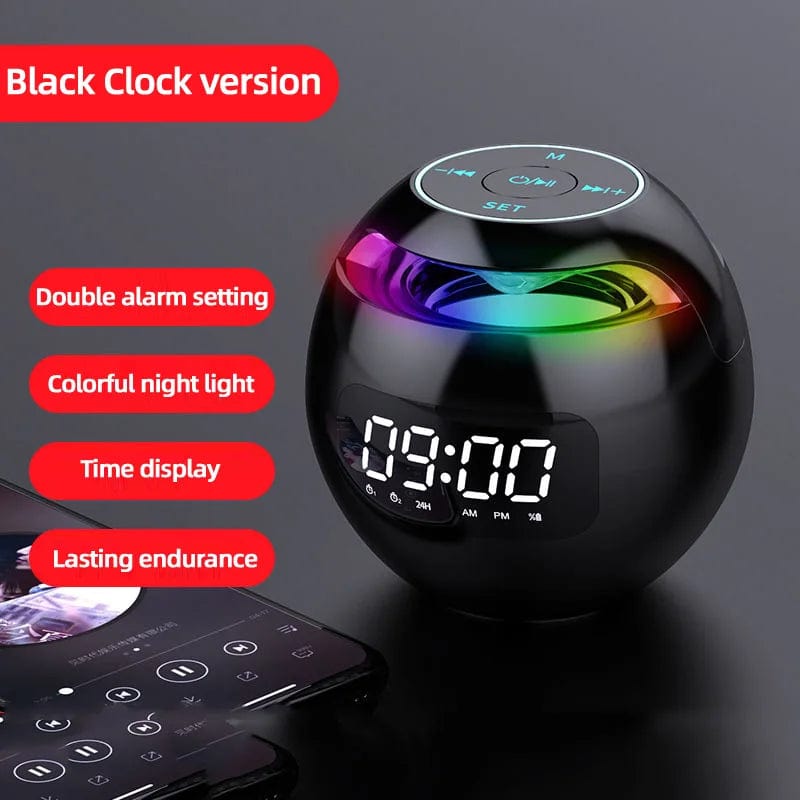 Portable Multifunctional Smart Mini Clock: Colorful Subwoofer Wireless Speaker