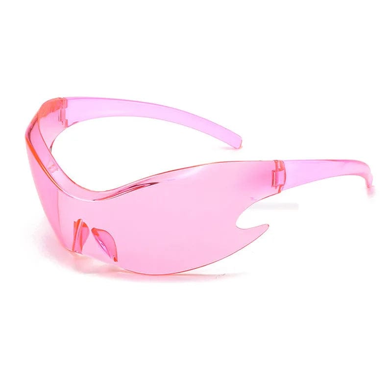 Oversized Futuristic Y2K Shield Sun Glasses - Wrap Around Fashion for Men and Women, Superhero Chic Sunglasses Shades