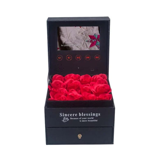 Unveil Your Love Story: Paper Crafts Ring Box with LCD Screen - a Modern Elegance