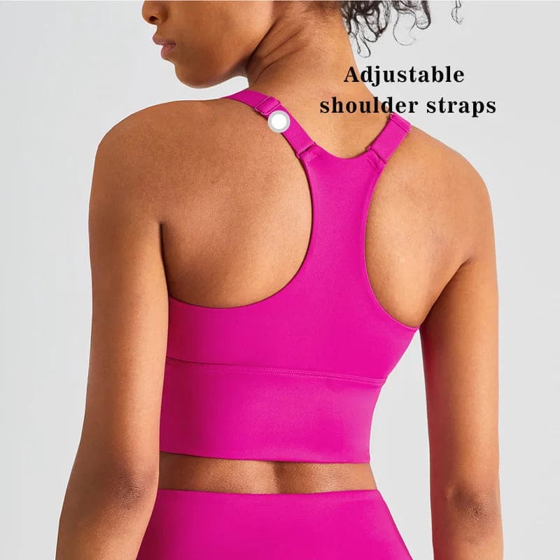 High Quality Adjustable Strap Bra Women Gym Fitness Push Up Yoga Sports Bras with Bra Pads