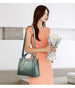 Modern Elegance: Large Capacity Shoulder PU Leather Tote Handbag - Fashionable Bags for Ladies