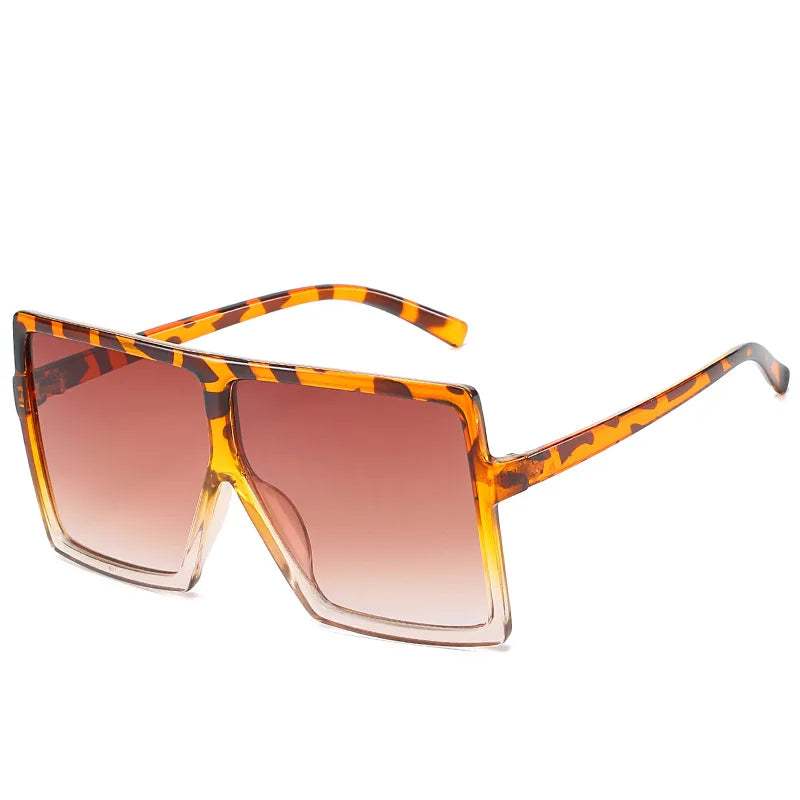 Luxury Fashion: Trendy Designer Oversized Square Sunglasses with Big Frames for Ladies