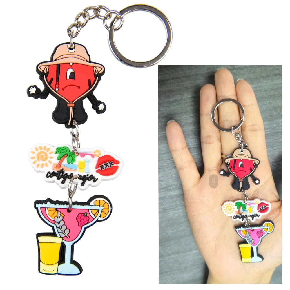 Promote with Style: 3D Soft PVC Rubber Keychains - Featuring Bad Bunny