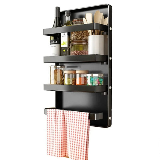 Effortless Organization: Wall-Mounted 2-Tier/3-Tier Foldable Storage Rack for a Stylish Kitchen