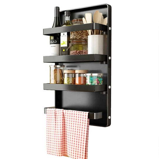 Effortless Organization: Wall-Mounted 2-Tier/3-Tier Foldable Storage Rack for a Stylish Kitchen