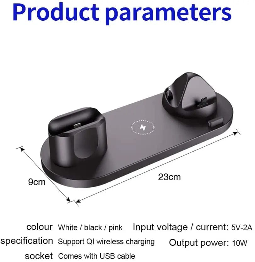 Holder Phone Popular Multifunctional 6 in1 4 in 1 Wireless Charger Fast Charging Dock Stand Desktop Charging Station