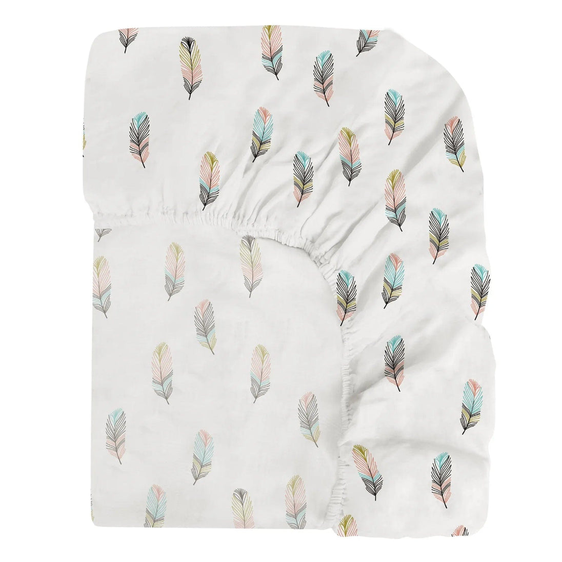 Bamboo Cotton Crib-Sized Fitted Sheet: Baby Bedding with Bag