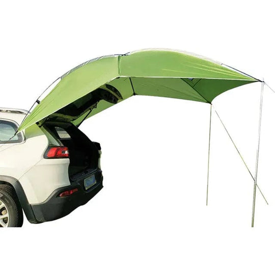 Rooftop Camping Simplified: Compact Cot and Small Car Tarp - Lightweight Comfort for Outdoor Enthusiasts