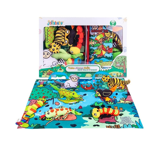 Interactive Exploration: Dive into Education and Fun with Washable Rainforest Playing Mat Set