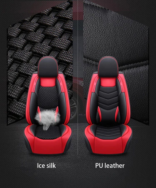 Protect and Elevate: PU Leather Front and Rear Car Seat Covers for a Universal Fit