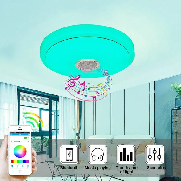 Starlight Serenade: Smart LED Music Ceiling Lamp - Dimmable, Color-Changing, and Music Sync for an Immersive Experience