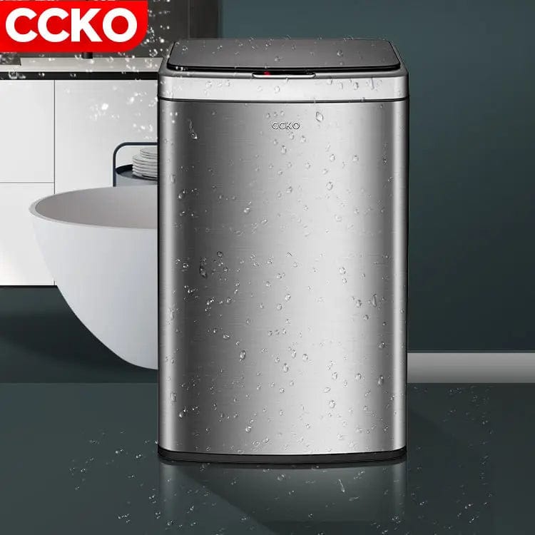 Luxury Redefined: 30L Gold Stainless Steel Smart Sensor Trash Can for Home, Hotel, and Restaurant