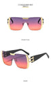 Luxury Fashion: Trendy Metal Square Oversized Sunglasses for Women