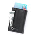 Tech-Savvy Elegance: RFID Coin Purse Carbon Fiber Wallet with Single Box Smart Credit Card Holder