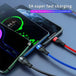 Nylon Braided 5A Super Fast VOOC charging Mobile Micro USB Cable 3 in 1 USB Charging Cable For iphone 12 Android