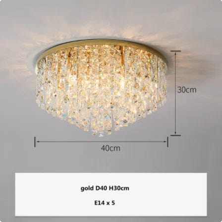 Luxurious Illumination: Round LED Ceiling Lamps - Crystal Luxury Lights for Bedrooms and Dining Rooms