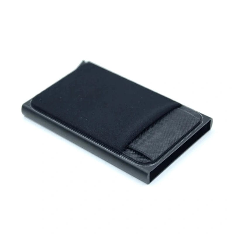 RFID Blocking Auto pop-up Card Holder Smart Wallet PU Leather Money Clip Front Pocket Card Holder