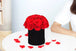 Eternal Love Encased: Mushroom Head Hug Bucket with High-Quality Red Rose Gift